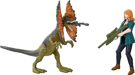 Claire and Dilophosaurus Jurassic World Dominiom