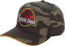 Jurassic Park Camo Dinosaur Pre-Curved Embroidered Logo Snapback Hat