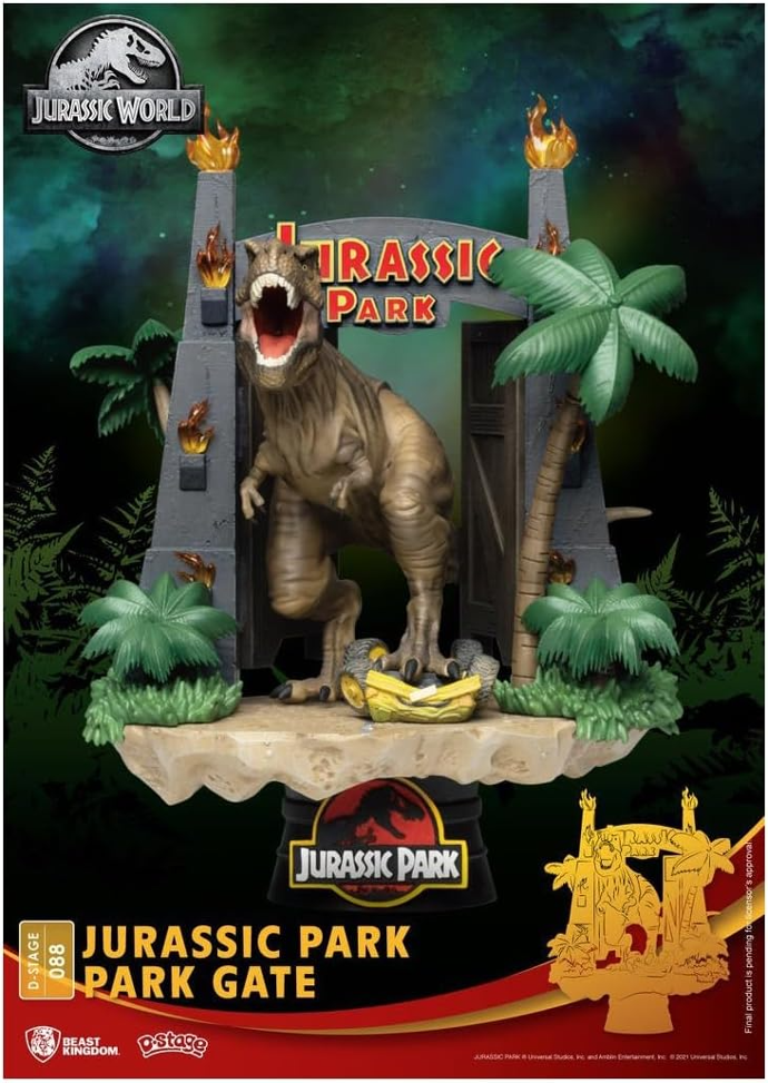 Beast Kingdom Jurassic Park: Park Gate DS-088 - Estatua de escenario D, multicolor, 6 pulgadas