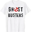 Ghostbusters Camiseta con logotipo estático, Blanco, S