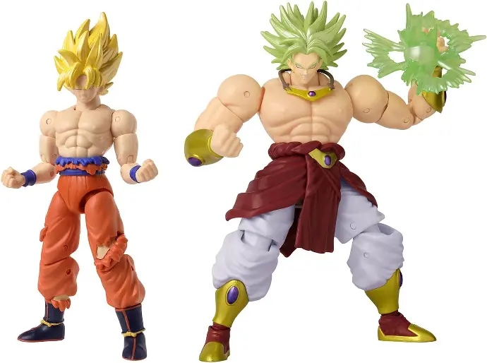 Super Saiyan Goku (con daños de batalla) vs  Saiyan Broly Dragon Ball  6,5 pulgadas - Dragon Star Series Bandai 