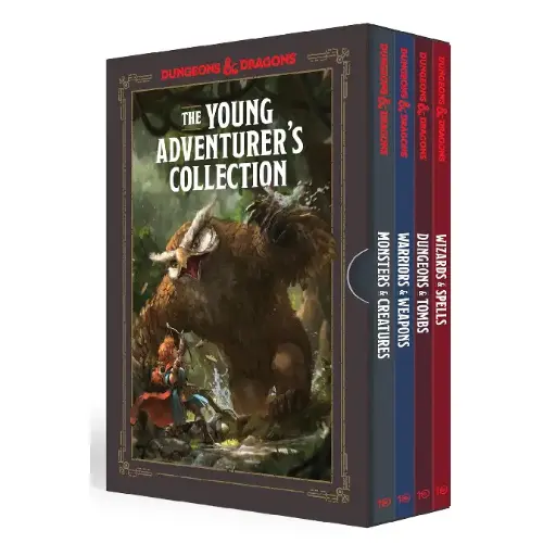 The Young Adventurer's Collection Box Set of 4 Books - Dungeons & Dragons: Monsters & Creatures, Warriors & Weapons, Dungeons & Tombs, and Wizards & ... & Dragons Young Adventurer's Guides)